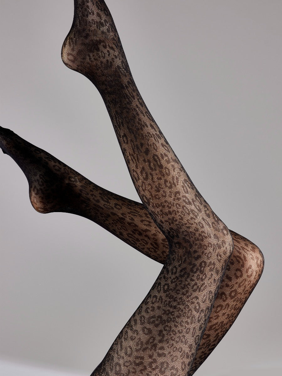 Pretty Polly Animal Pattern Tights Black