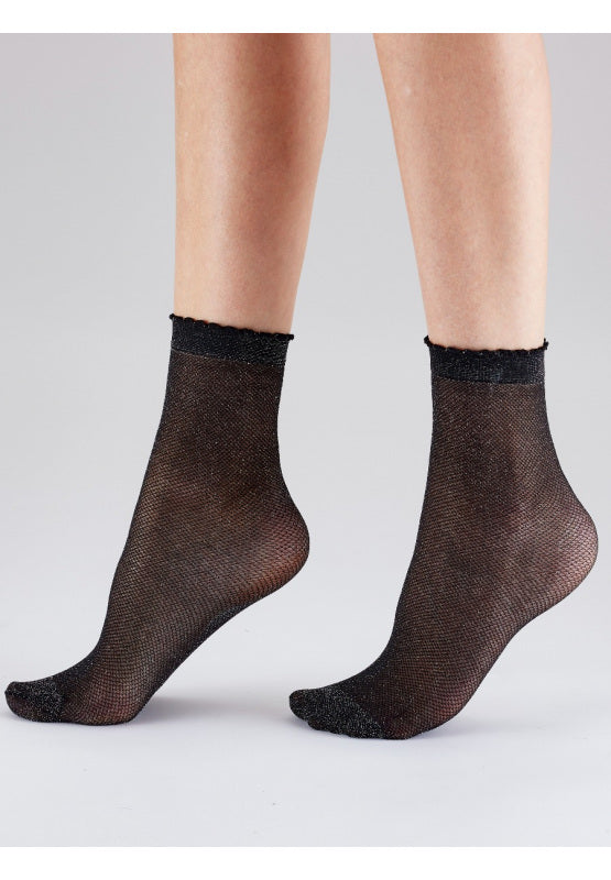 Pretty Polly Sparkle Ankle Highs - Black Mix