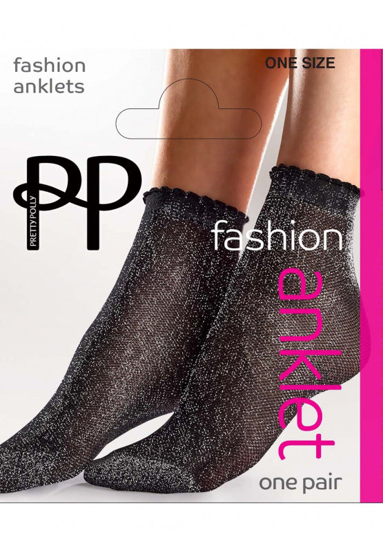 Pretty Polly Sparkle Ankle Highs - Black Mix