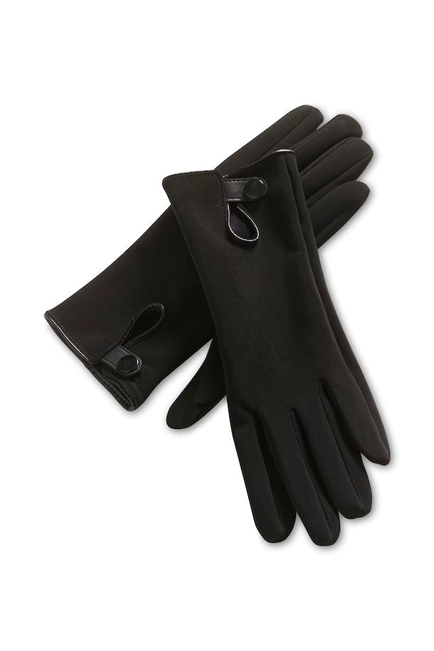Cream Rula Gloves - Black