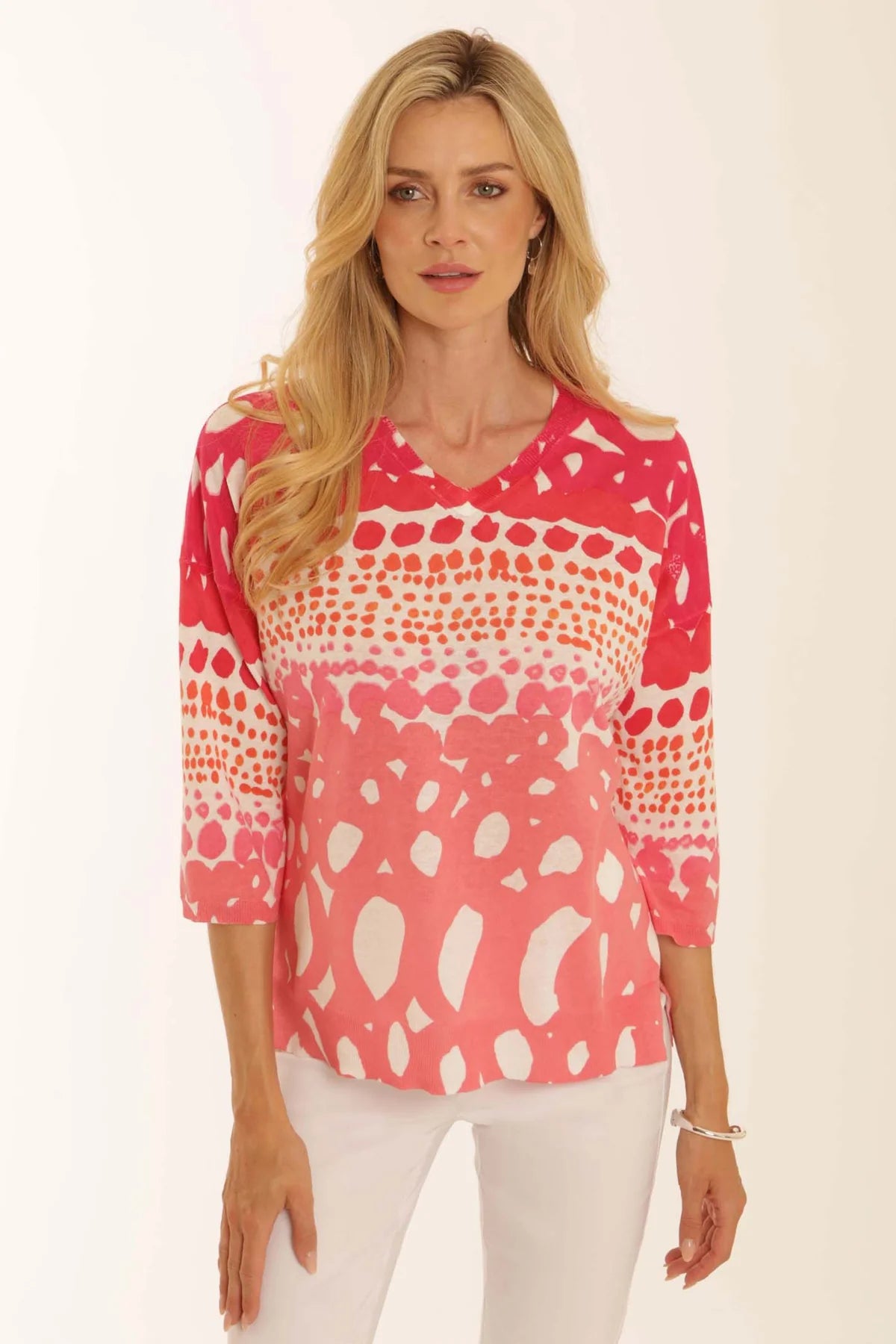 Pomodoro Abstract Print Jumper - Rose