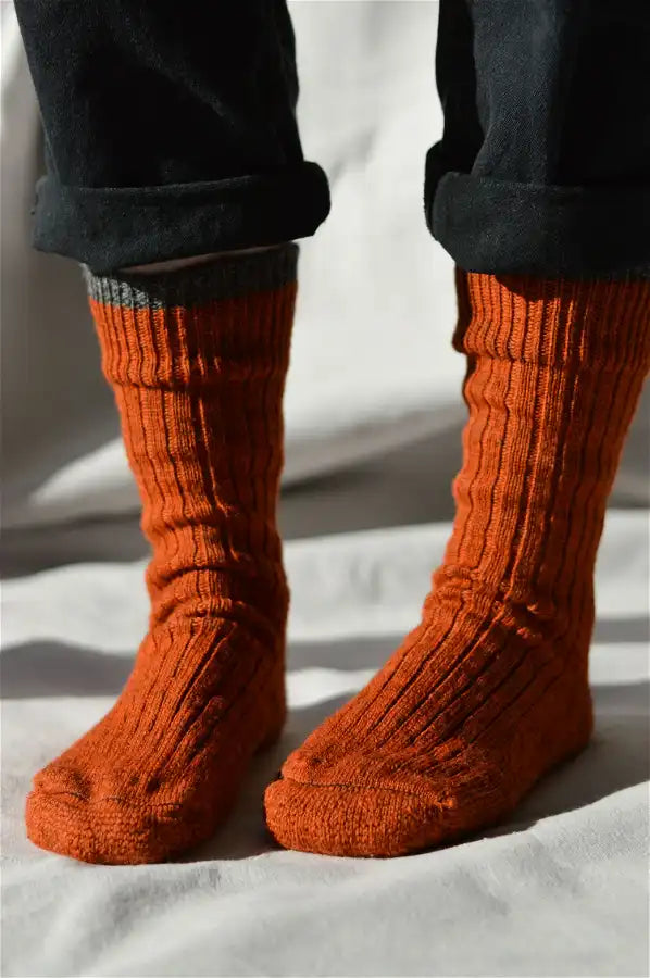 Peregrine Men's Orange Boot Socks