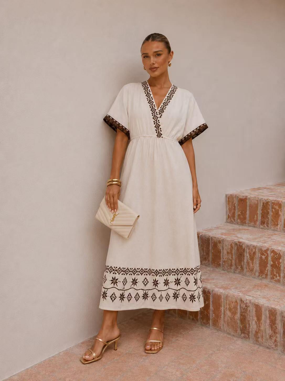 Ciao Milano Embroidered Dress