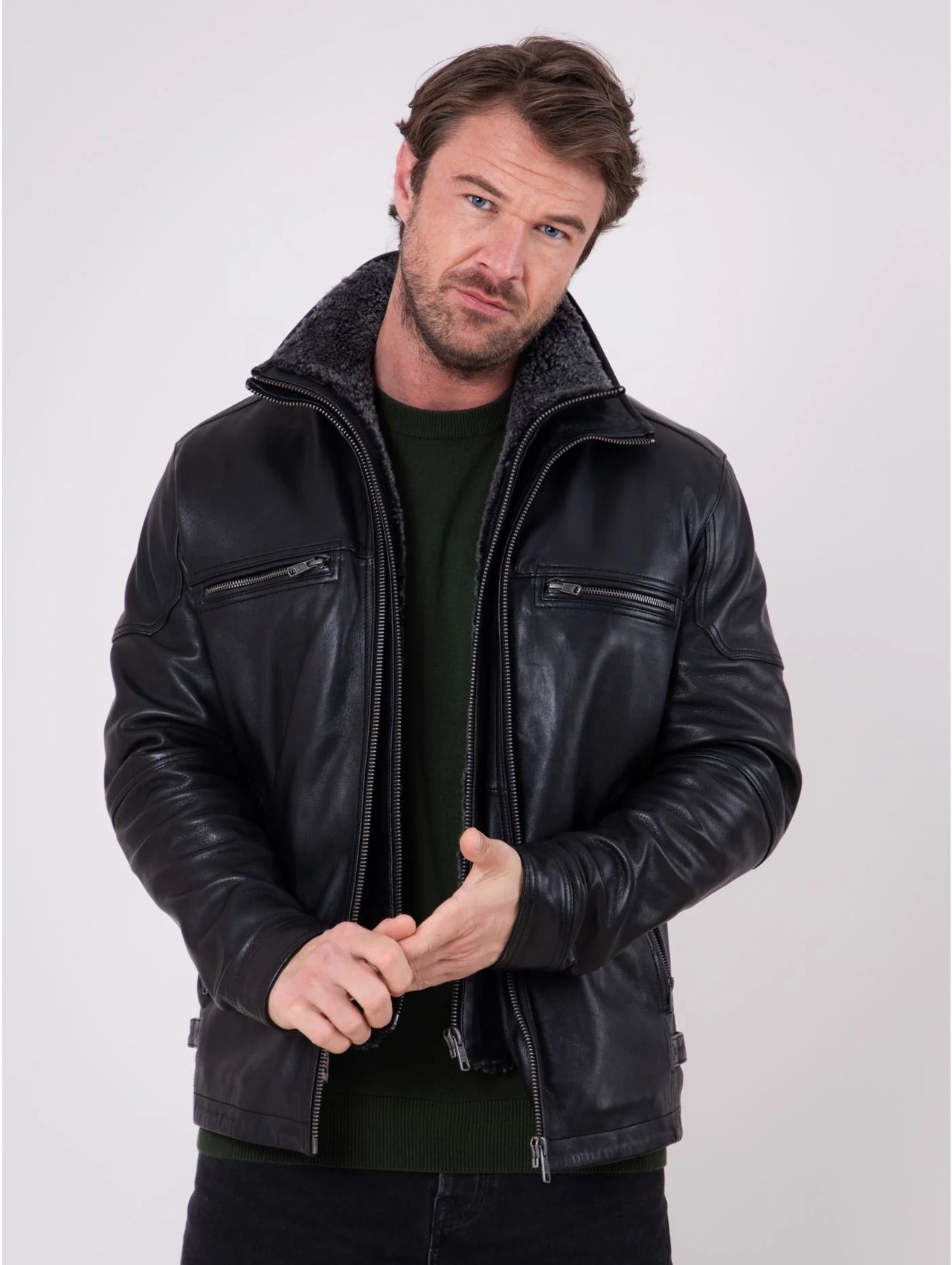 Lakeland Gosforth Leather Coat - Black
