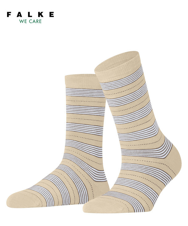 Stripe Uniform Women Socks- Cream