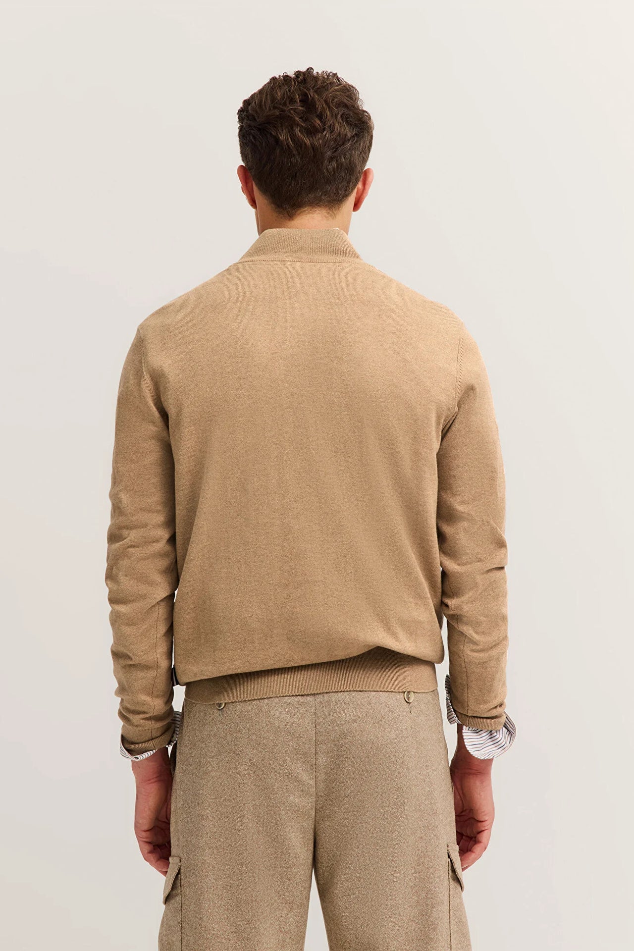 Bugatti Troyer Beige Half Zip Sweater