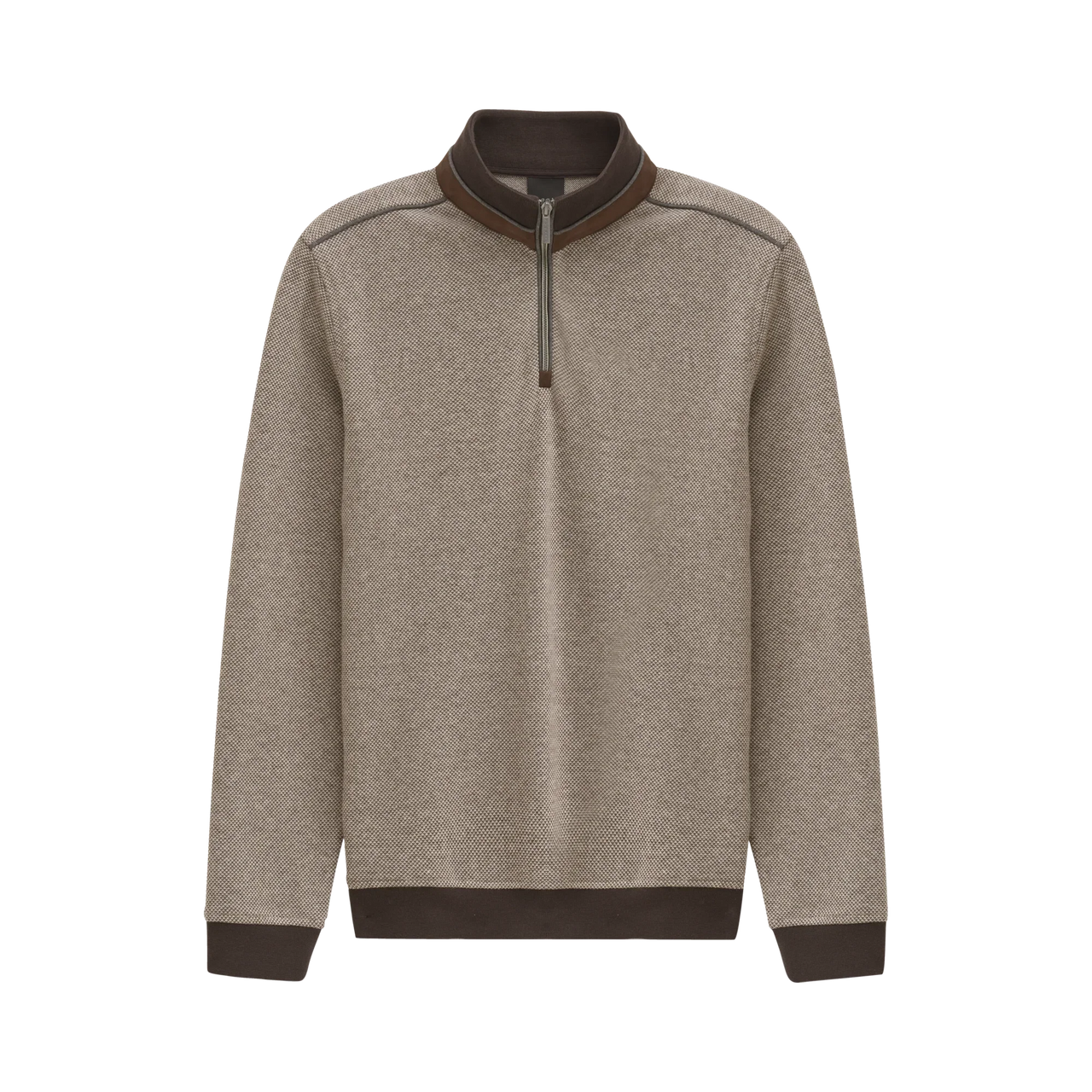 Bugatti Brown Sweat Troyer Jumper