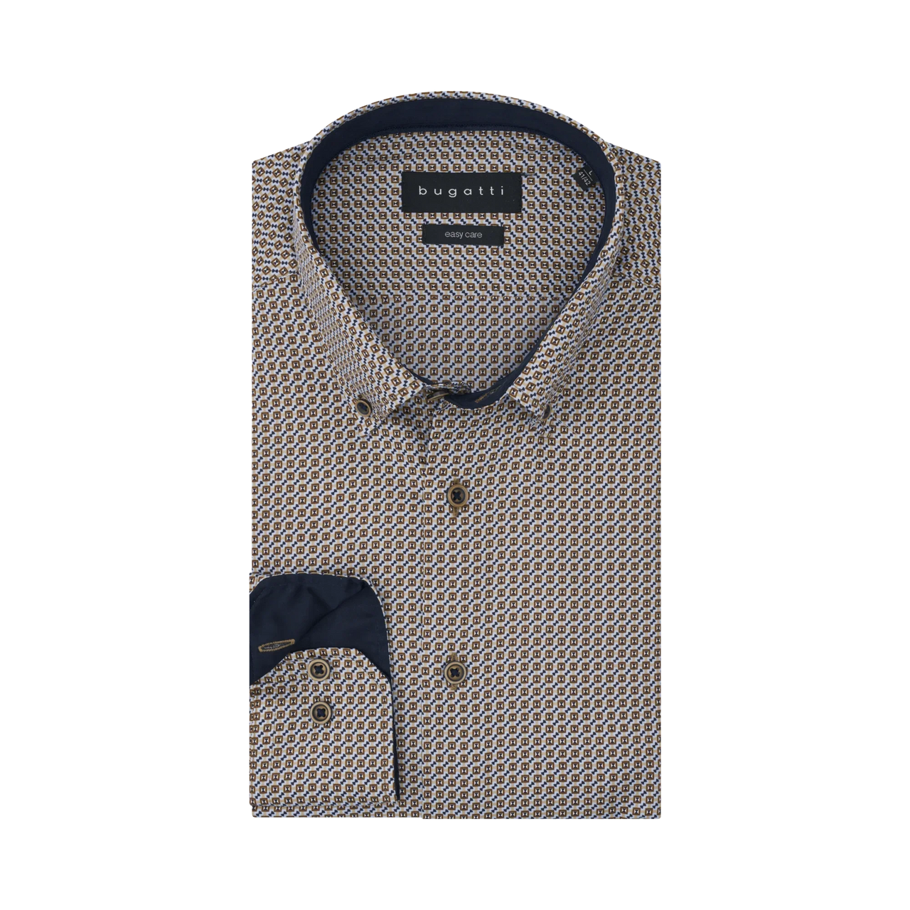 Bugatti Mens Casual Shirt - Cognac