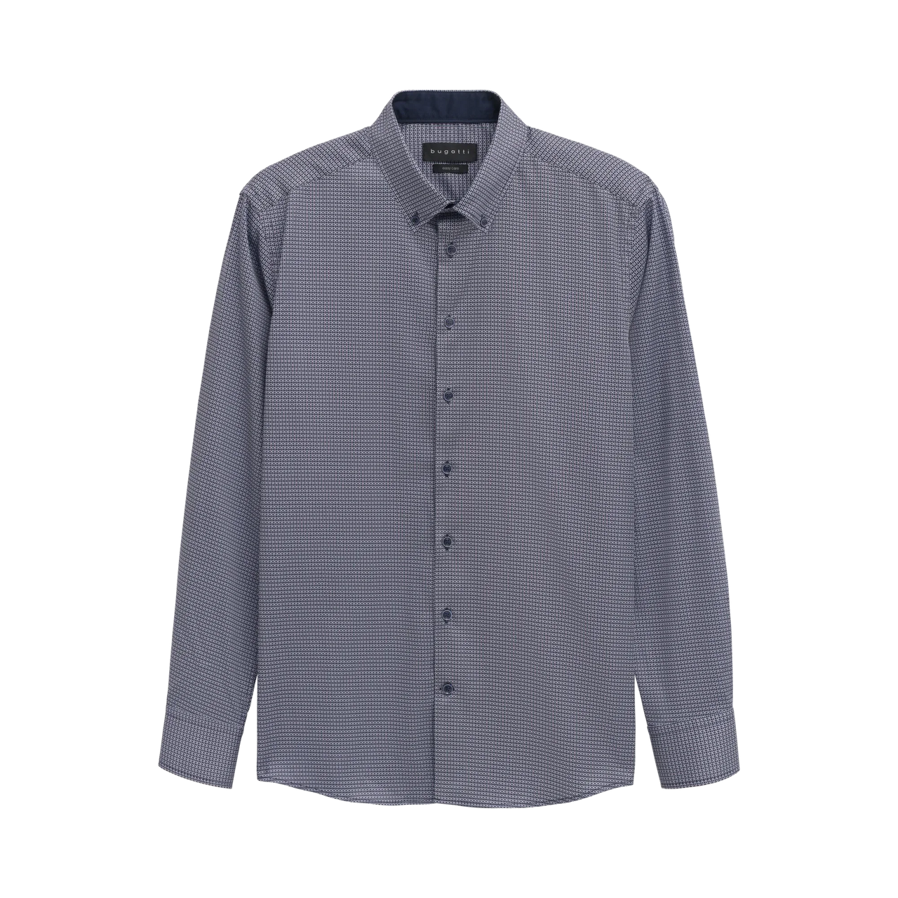 Bugatti Navy & Pink Print Casual Long Sleeve Shirt