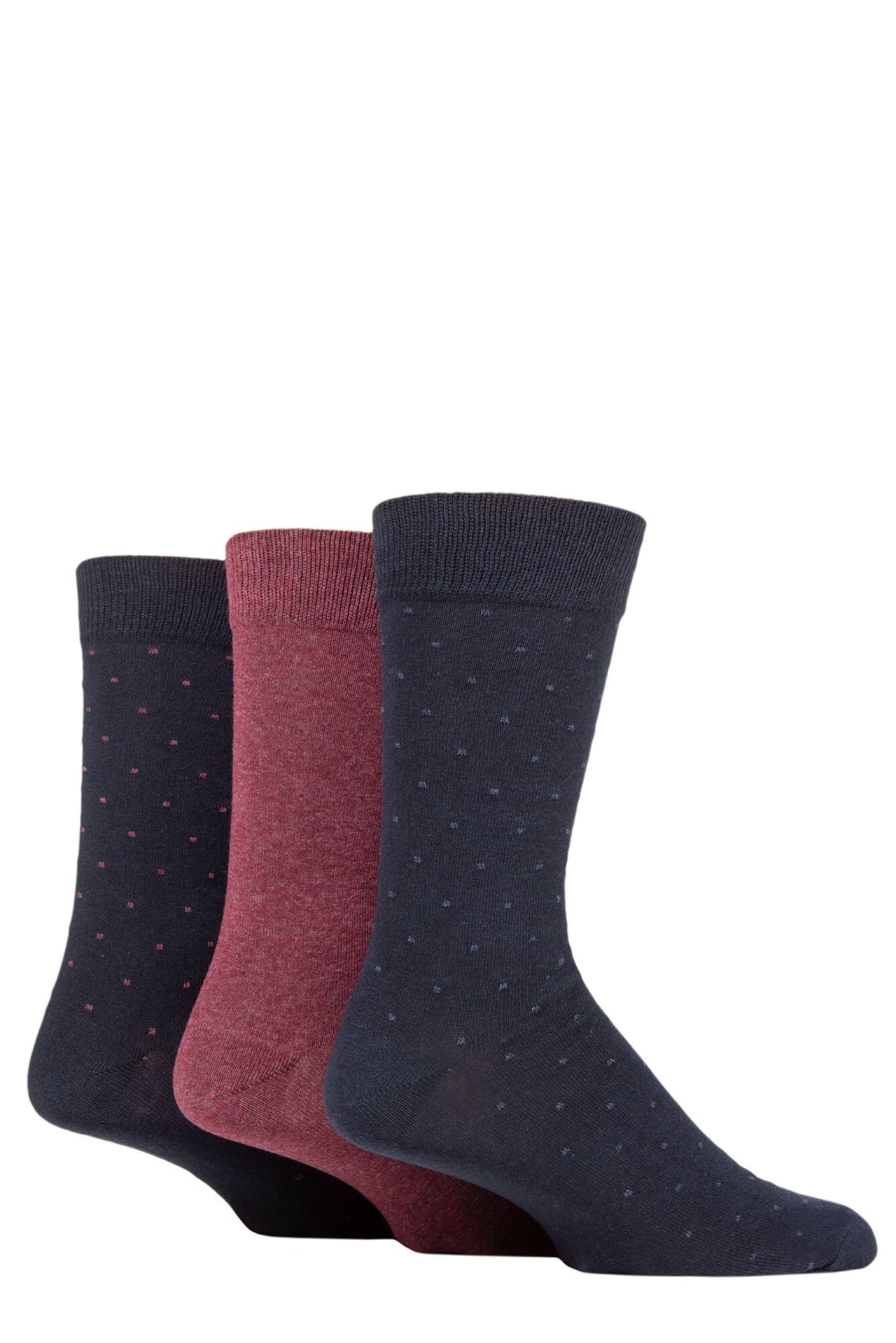Men's 3 Pair Pringle 100% Recycled Navy Cotton Stripe Socks