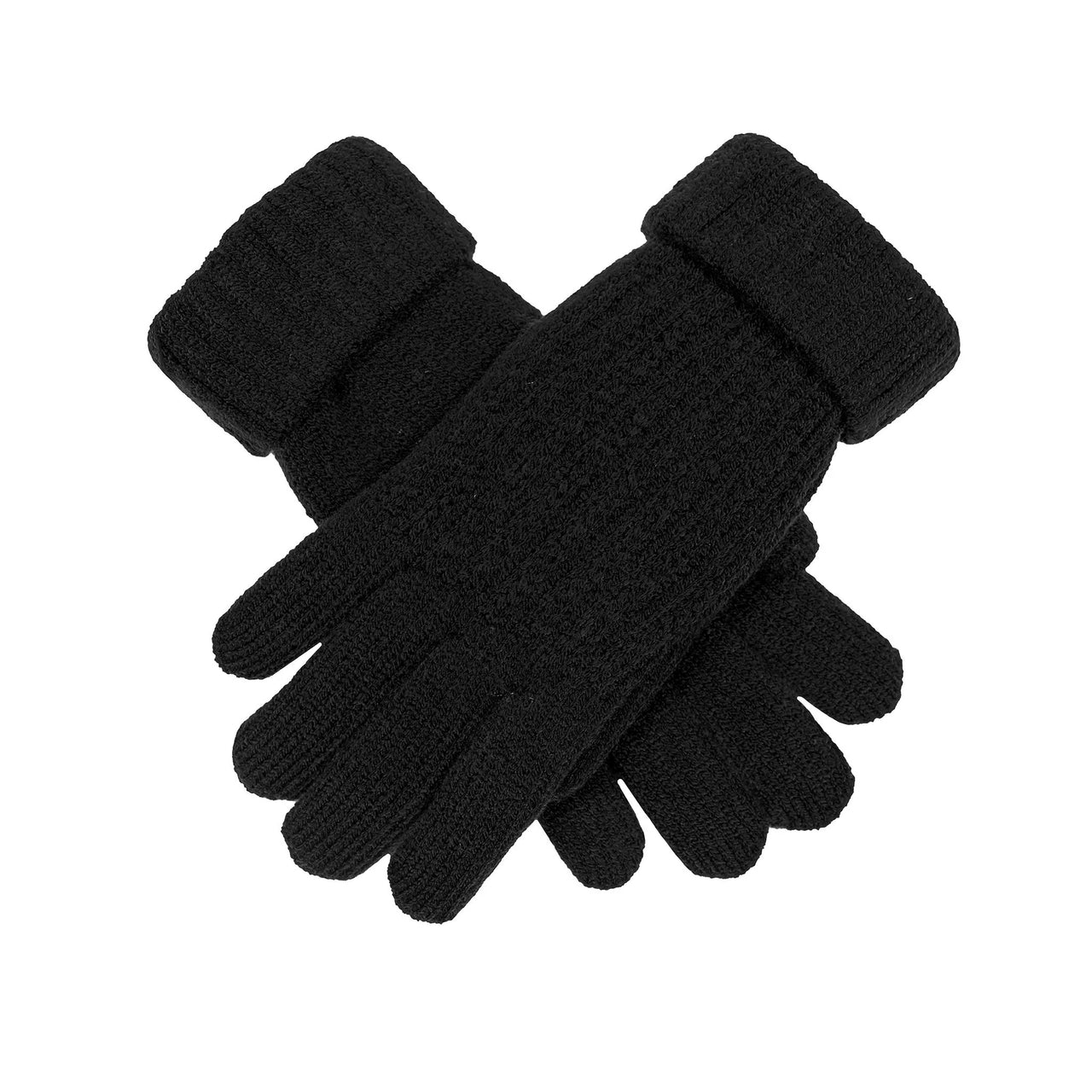 DENTS Bold Knitted Gloves - Black