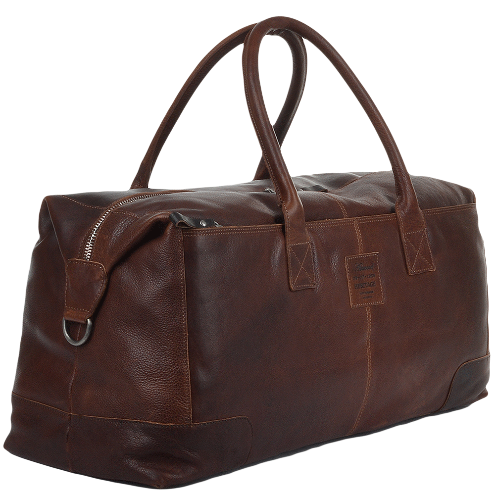Ashwood X-Large Leather Holdall Tan/brown