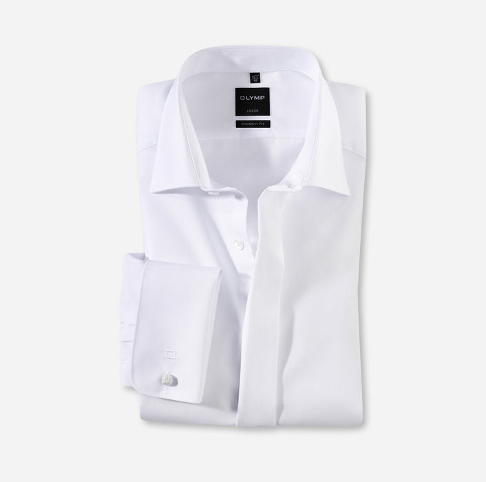 Olymp Luxor Soirée Double Cuff Modern Fit Shirt - White