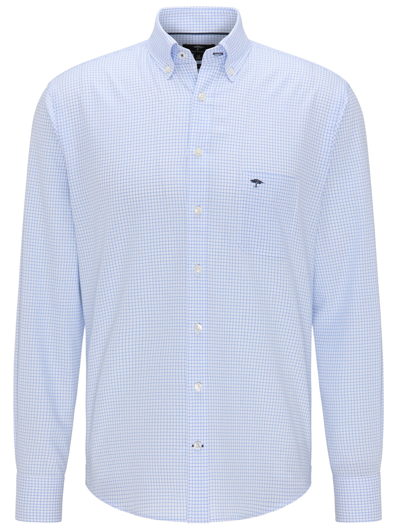 Fynch Hatton All Season Oxford Shirt in Blue Check
