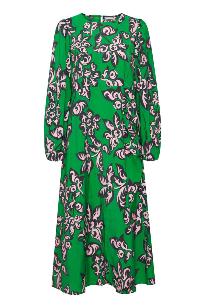 Pulz Li Dress - Green Printed