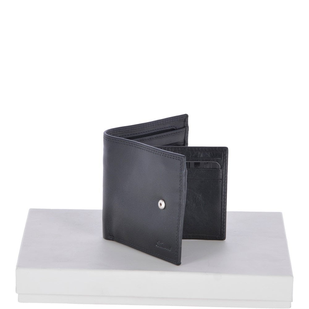 Ashwood Billfold Tab Leather Wallet Black 1258-vt