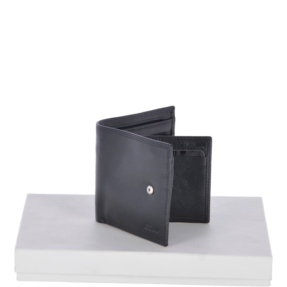 Ashwood Billfold Tab Leather Wallet Black