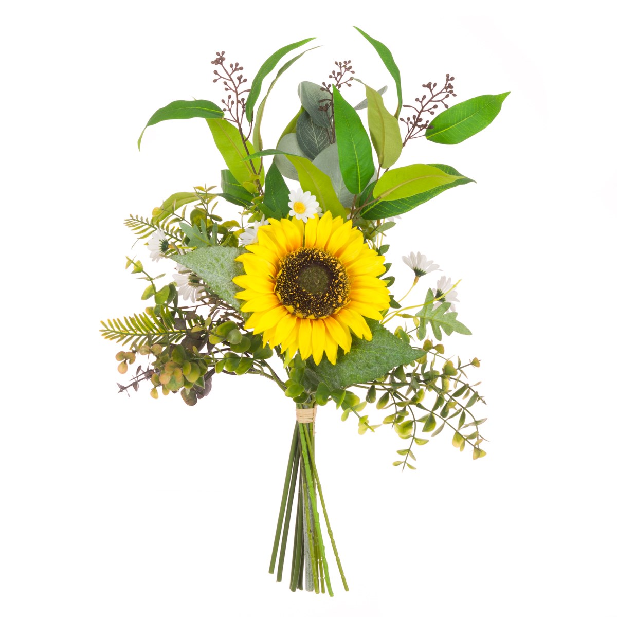 FloraSilk Sunflower Eucalyptus Bouquet