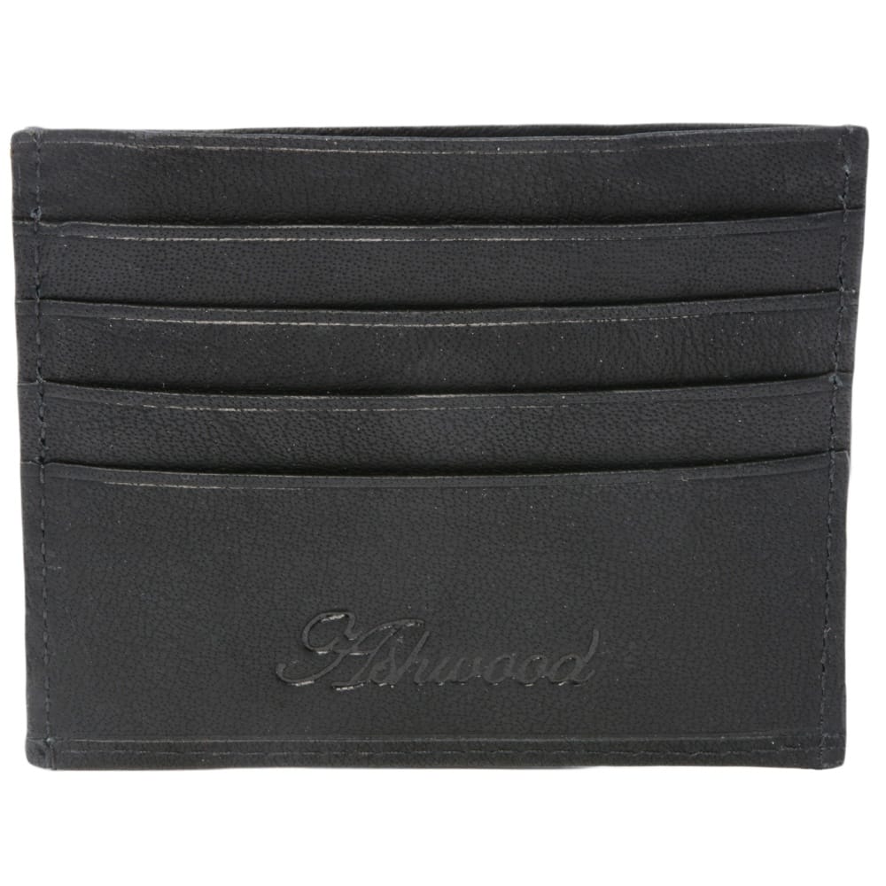 Ashwood Leather Kingston Black Card Holder