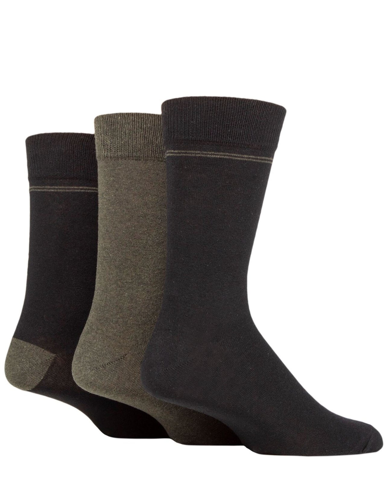 3 Pair Pringle 100% Recycled Black Cotton Stripe Socks