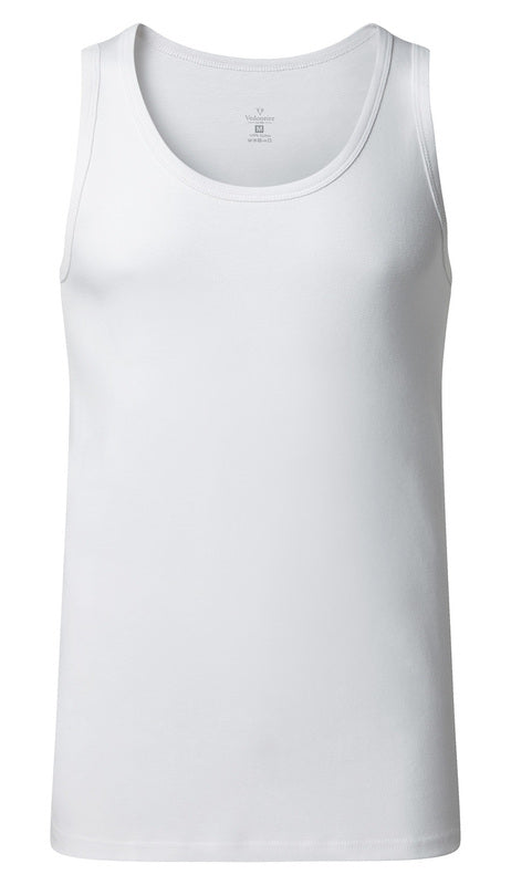 Mens Egyptian Classic Cotton Sleeveless Vest - White