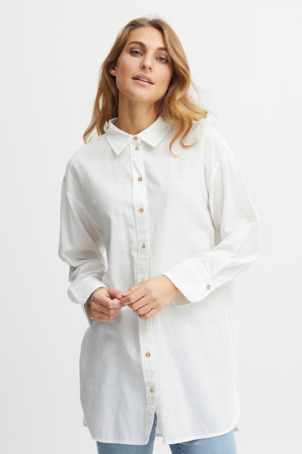 Fransa MADDIE Blanc de Blanc Tunic Shirt