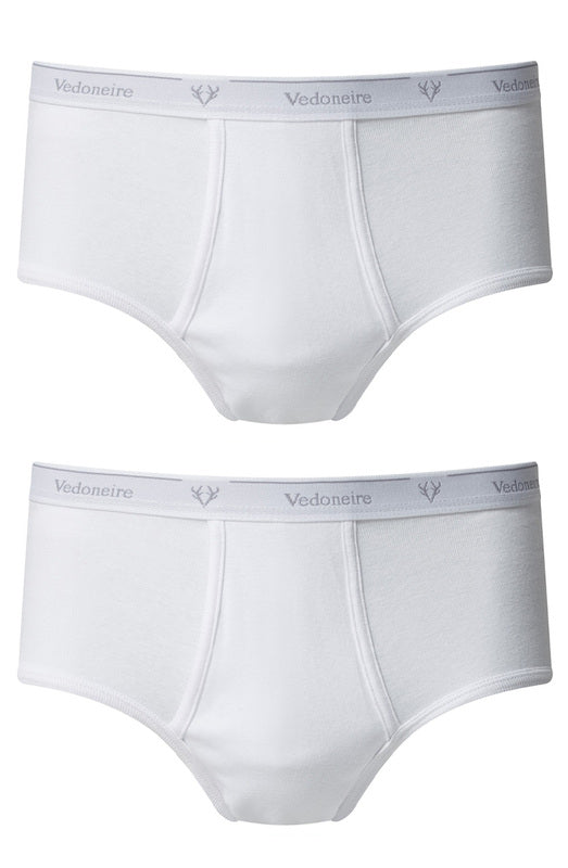 Mens White Briefs Two Pack