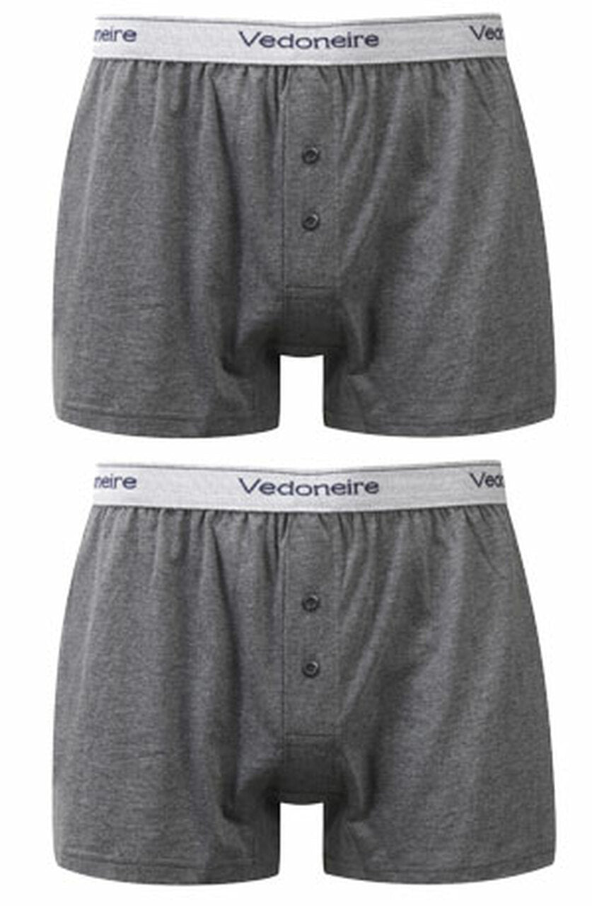Vedoneire 2 Pack Jersey Boxers - Charcoal