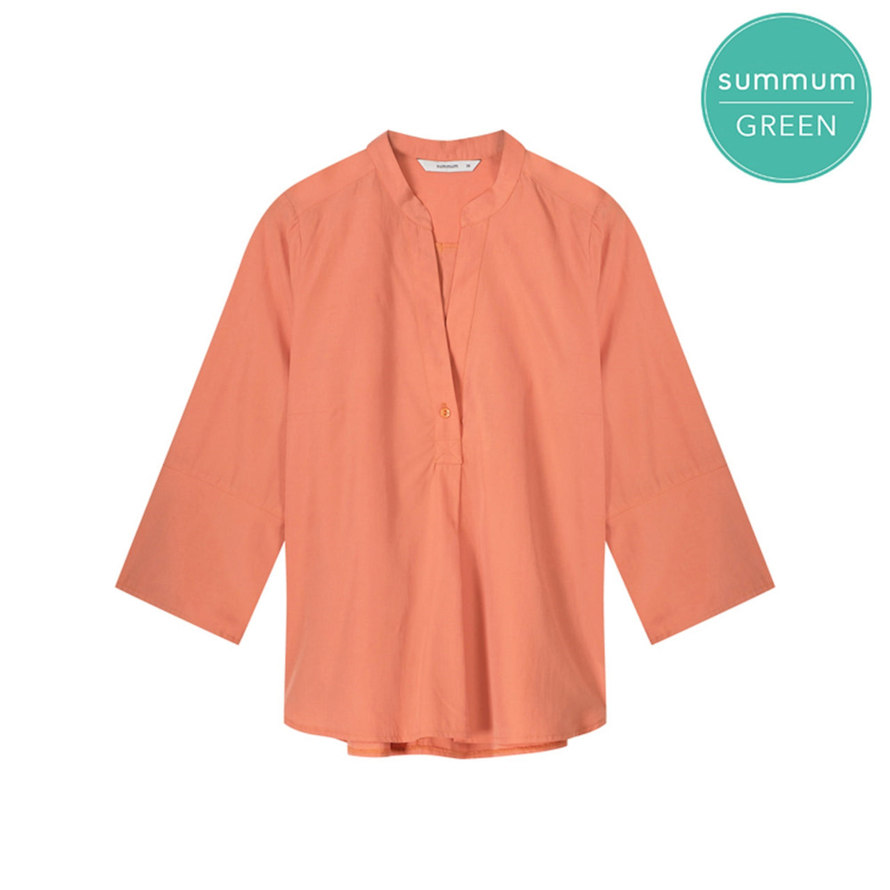 Summum V Neck Top - Warm Apricot