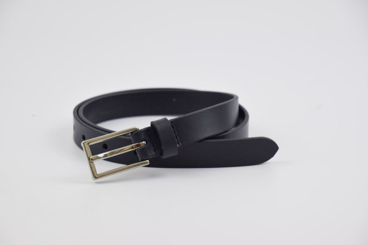 Oxford Leathercraft Ladies 20mm Leather Belt - Navy