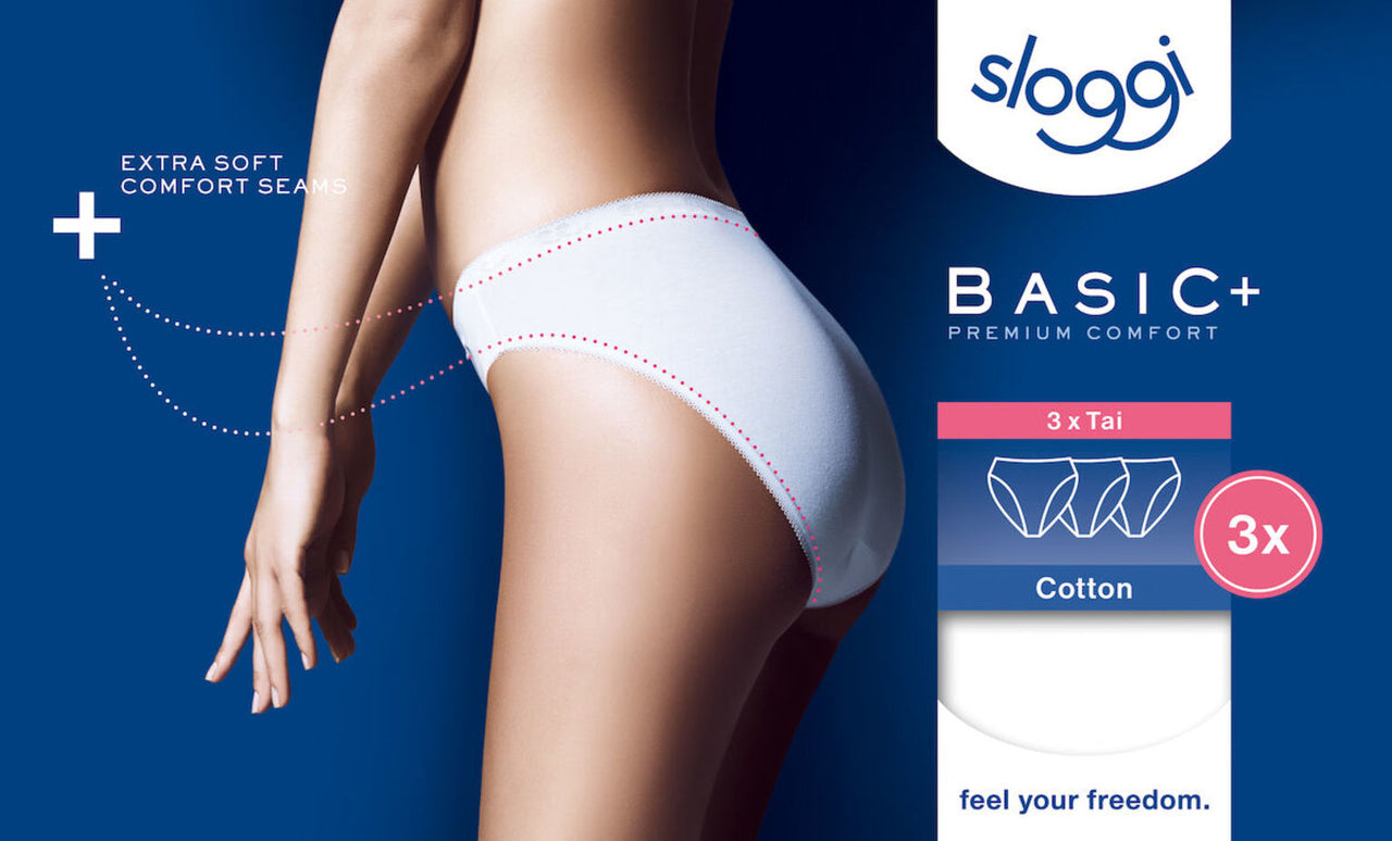 Sloggi Basic White Tai Briefs (3 pack)
