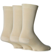 Sockshop Plain Gentle Comfort Cuff Bamboo Natural Socsk - Bodenhams