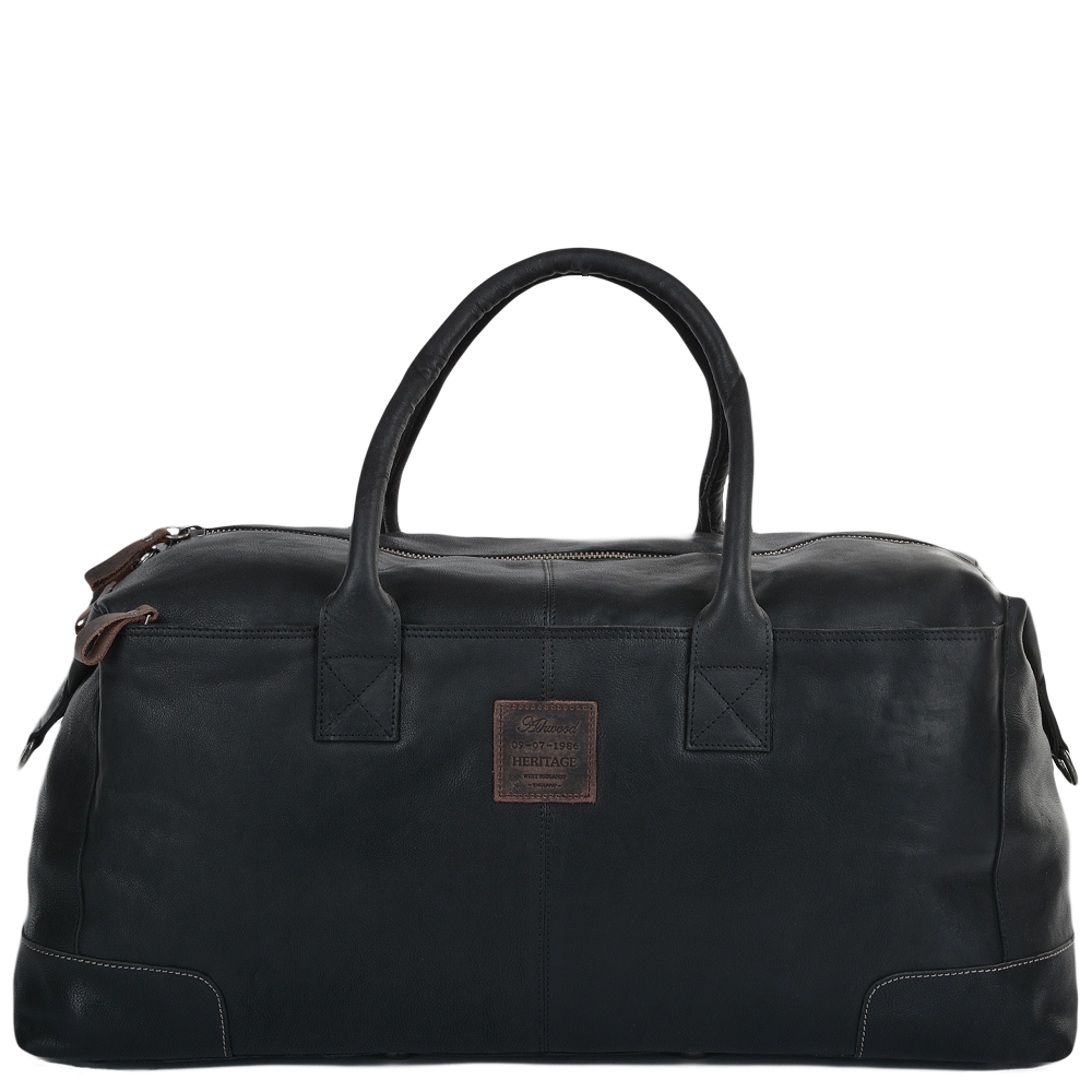 Ashwood Leather Stratford Large Black Weekend Holdall