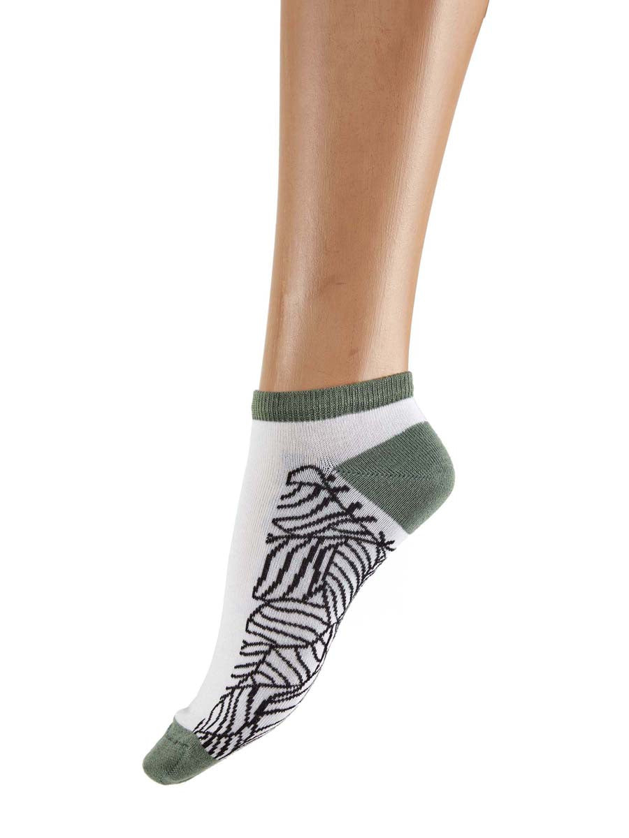 PP Bamboo Socks- Abstract Leaf Pattern