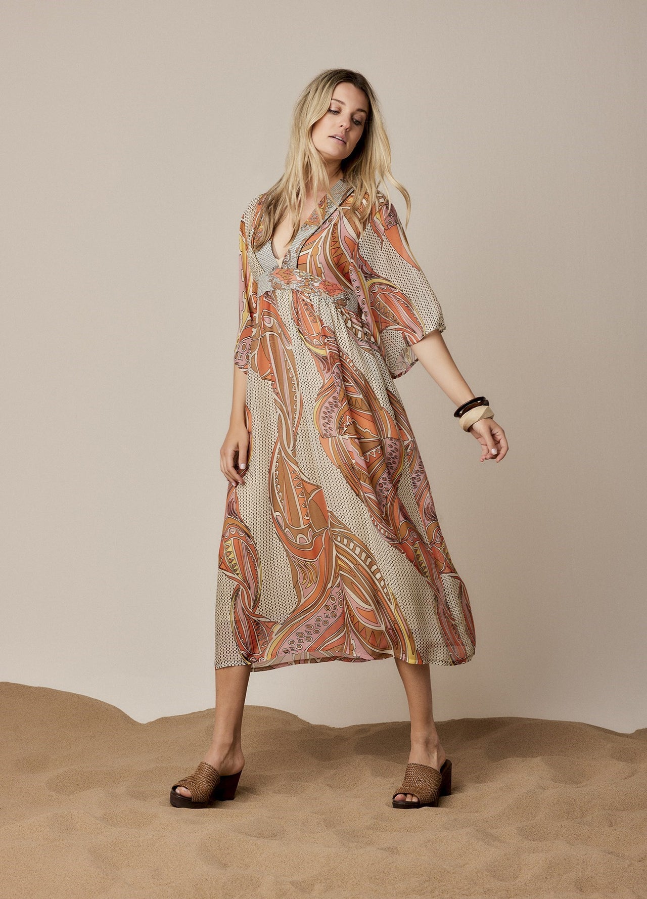 Summum Bohemian Print Dress - Multicolour