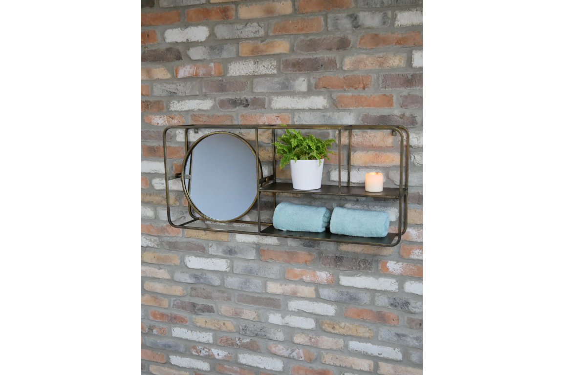 Wall unit with mirror