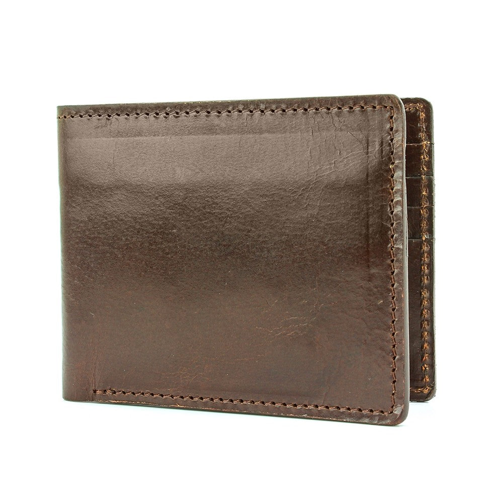 Sophos Brown Glossy Leather Wallet