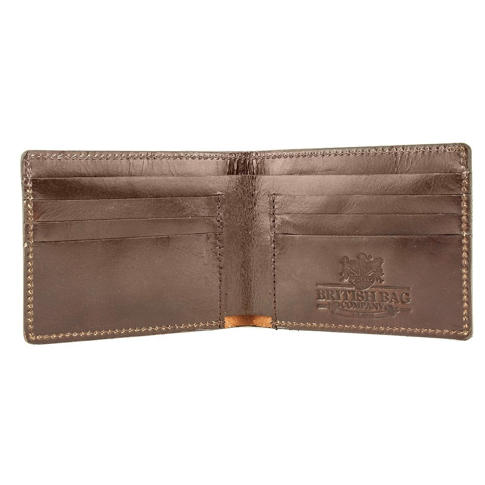 Sophos Brown Glossy Leather Wallet