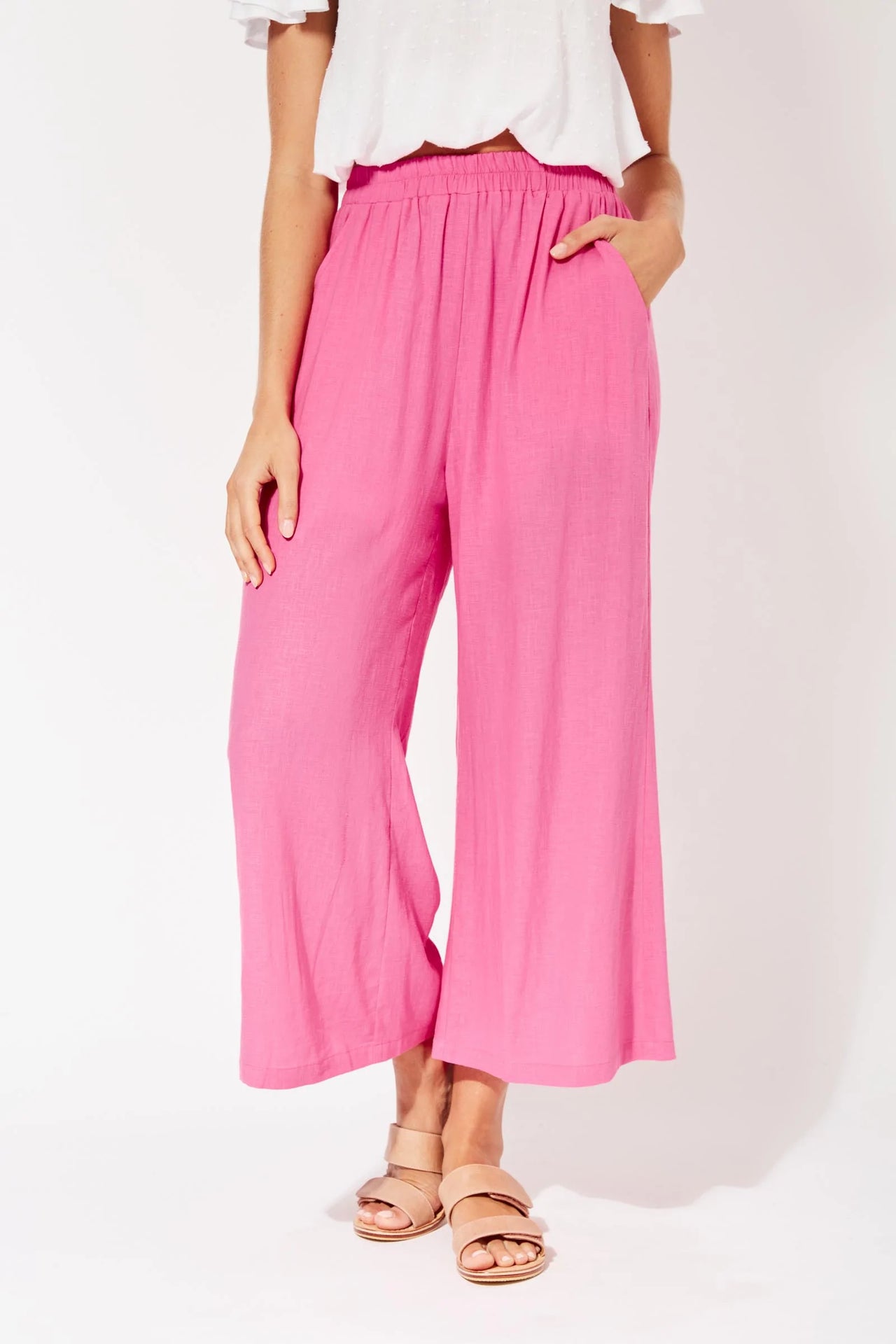 Haven St Barts Flamingo Cropped Trousers