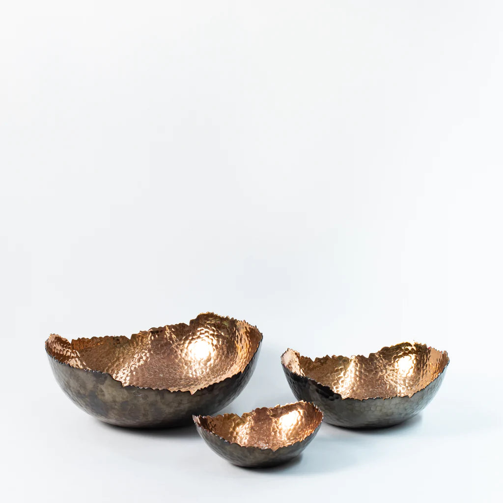 Stone The Crows! Copper/Black Bowls - Set of 3