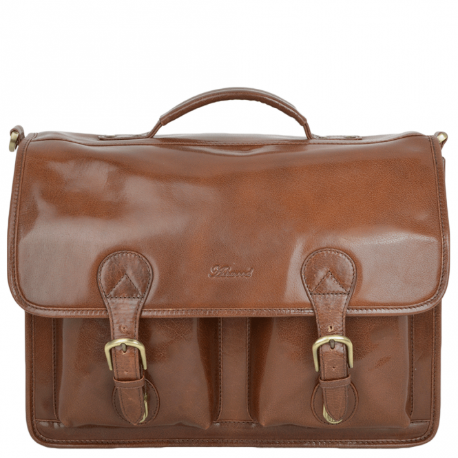 Ashwood Leather Chelsea Briefcase - Chestnut