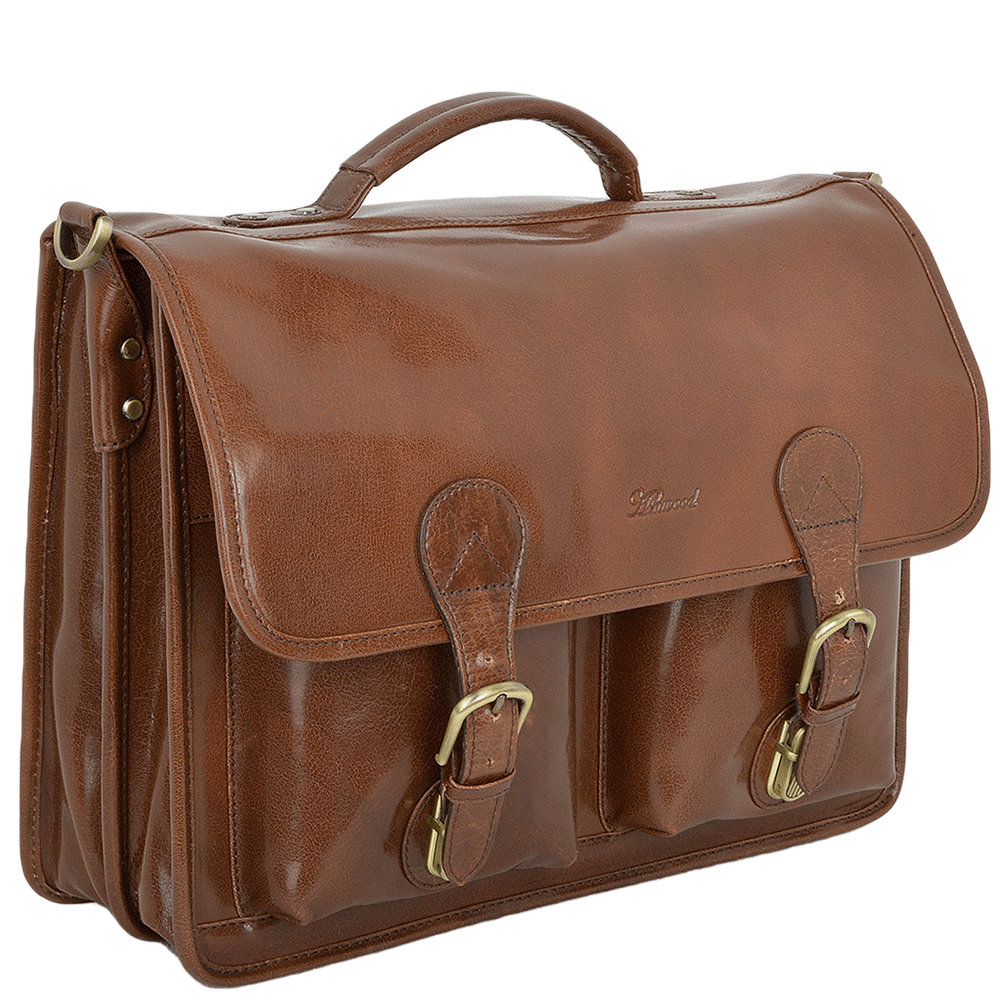 Ashwood Leather Chelsea Briefcase - Chestnut