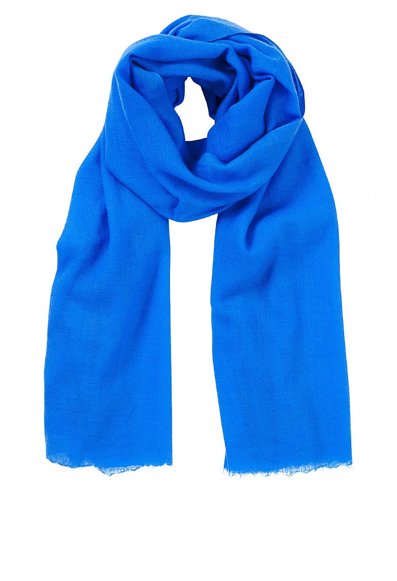 Adini Cashmere/Wool Luxe Shawl - Med Blue