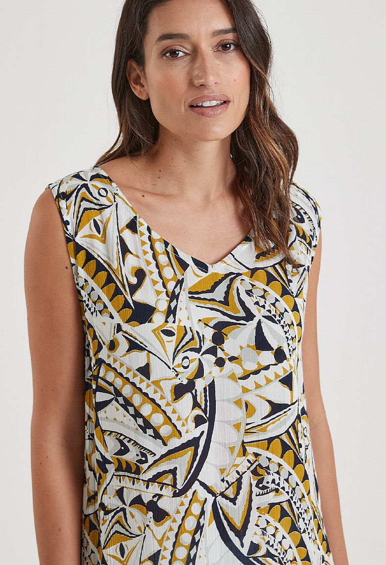 Adini Samarra Print Tara Dress Navy Mix Bodenhams