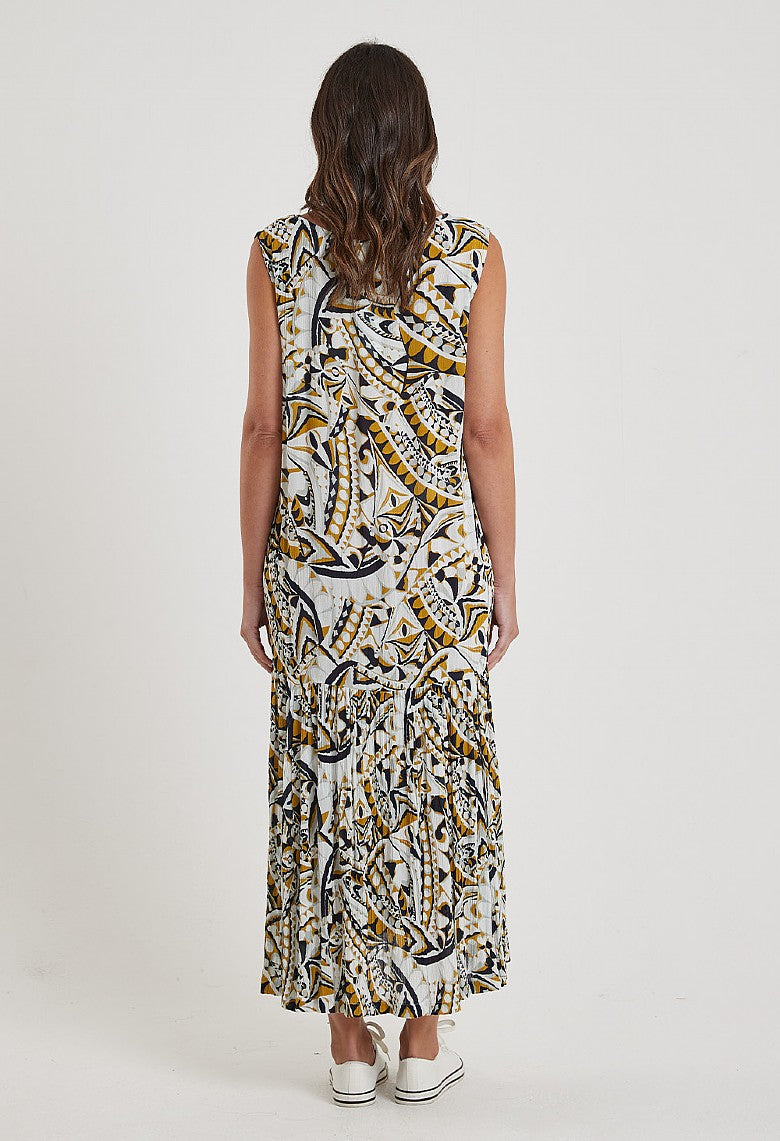 Adini Samarra Print Tara Dress Navy Mix Bodenhams