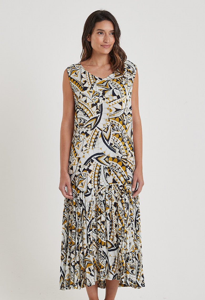 Adini Samarra Print Tara Dress Navy Mix Bodenhams