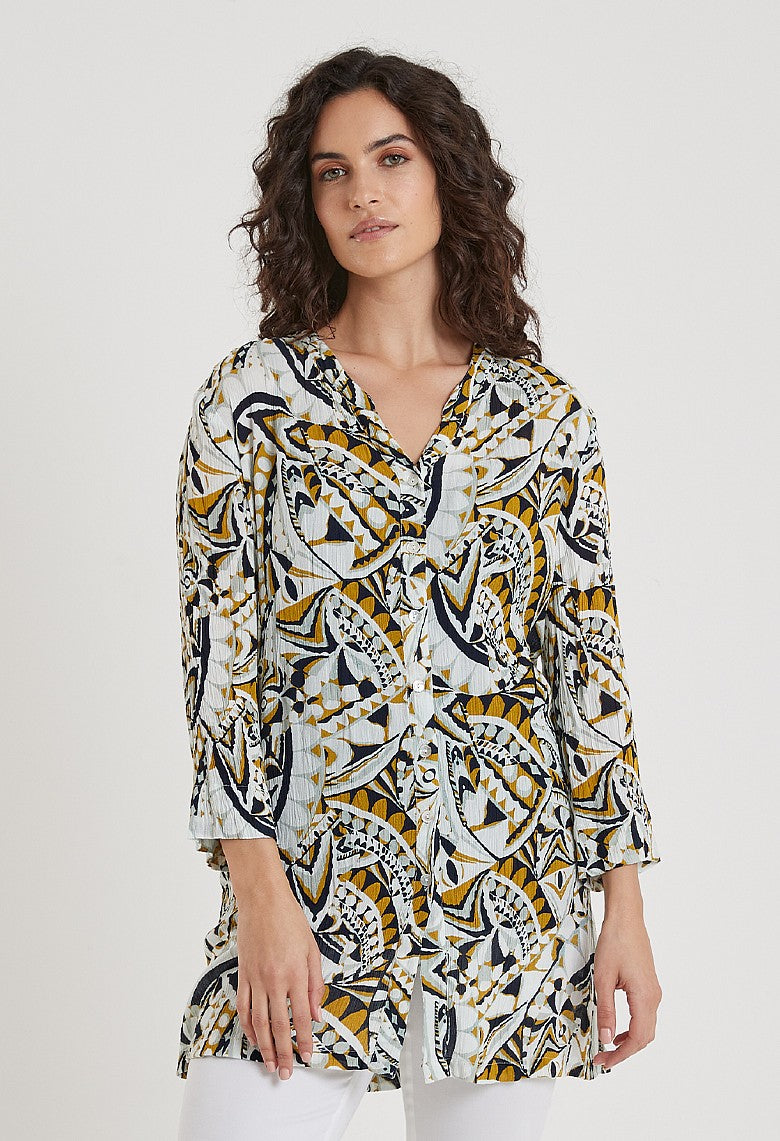 Adini Samarra Print Dina Tunic Navy Mix