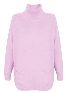 Amazing Woman Anna Pale Pink Roll Neck