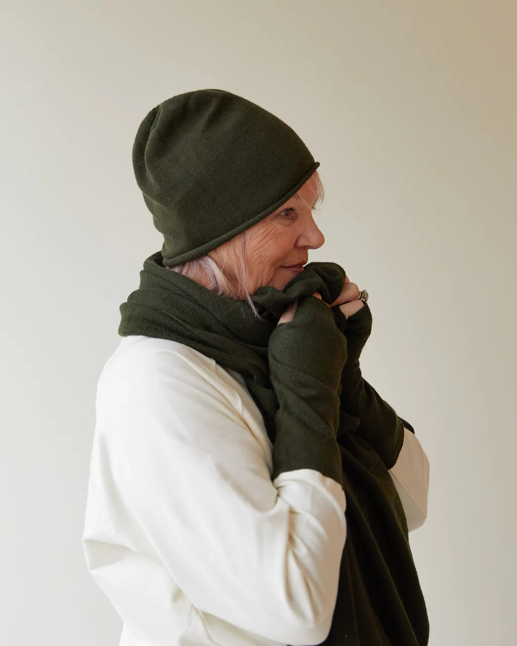 Chalk Suzy Scarf | Dark Olive