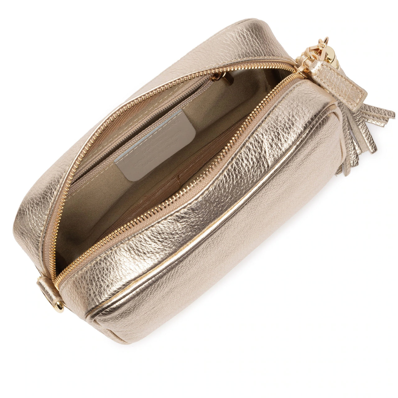 Elie Beaumont Crossbody Gold Handbag